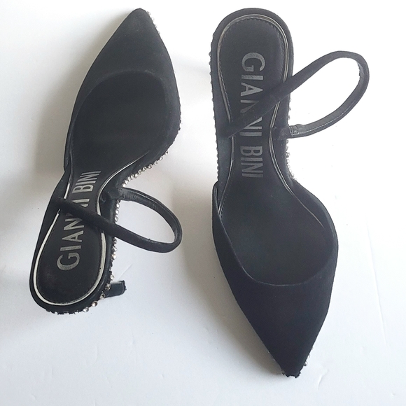 Gianni Bini Black Pointed Heels. Size 10 - Picture 1 of 11